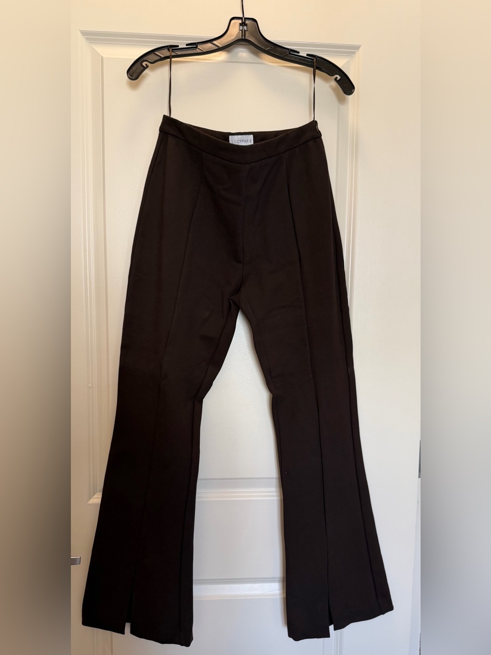 Lucy Paris Black High-Rise Flare Pants